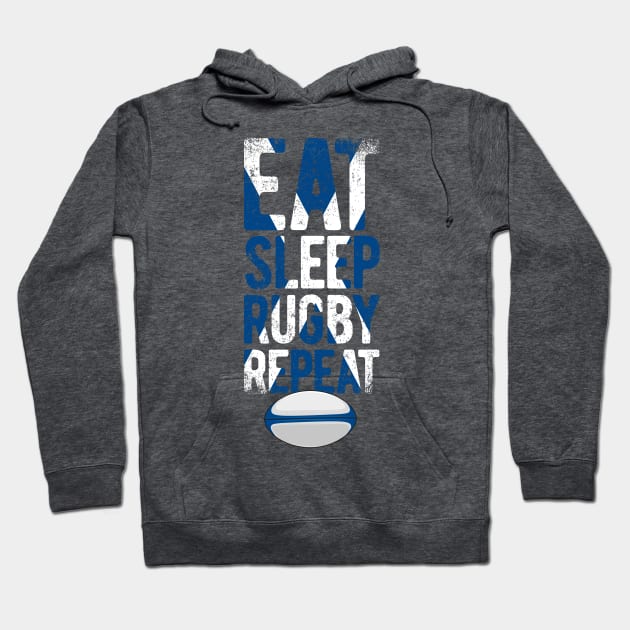 Eat sleep rugby repeat Scotland rugby Hoodie by Bubsart78